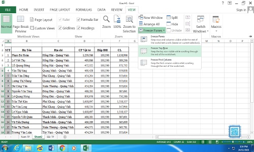 cach co dinh hang trong excel dellfcvietnam