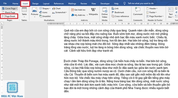 ngat trang trong word dellfcvietnam 1