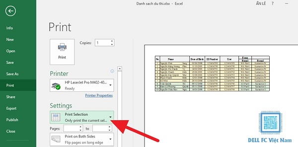 cach in file excel dellfcvietnam 2