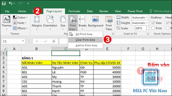 cách in file excel