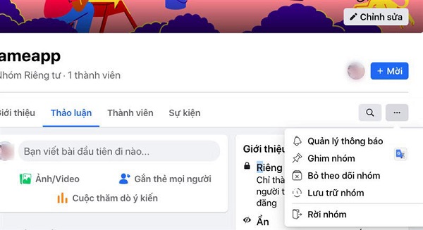 cach tao nhom tren facebook dellfcvietnam 9