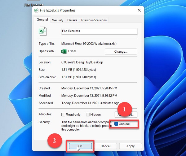 không mở được file excel