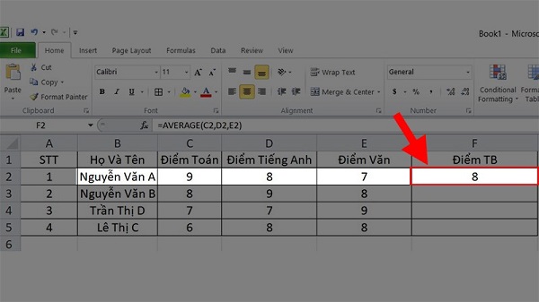 tinh trung binh trong excel dellfcvietnam 3