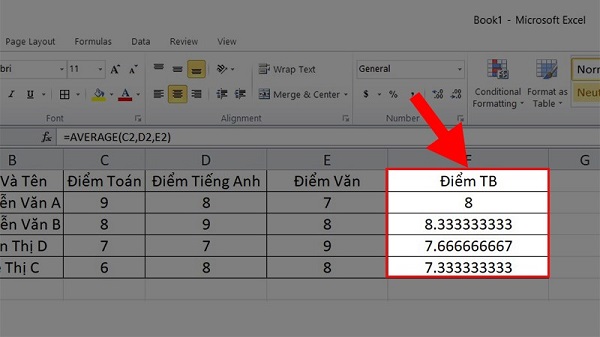 tinh trung binh trong excel dellfcvietnam 4