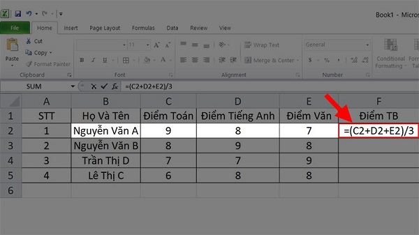 tinh trung binh trong excel dellfcvietnam 5