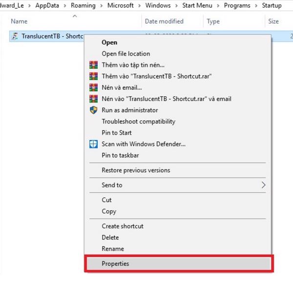 lam trong suot thanh taskbar win 10 dellfcvietnam 12