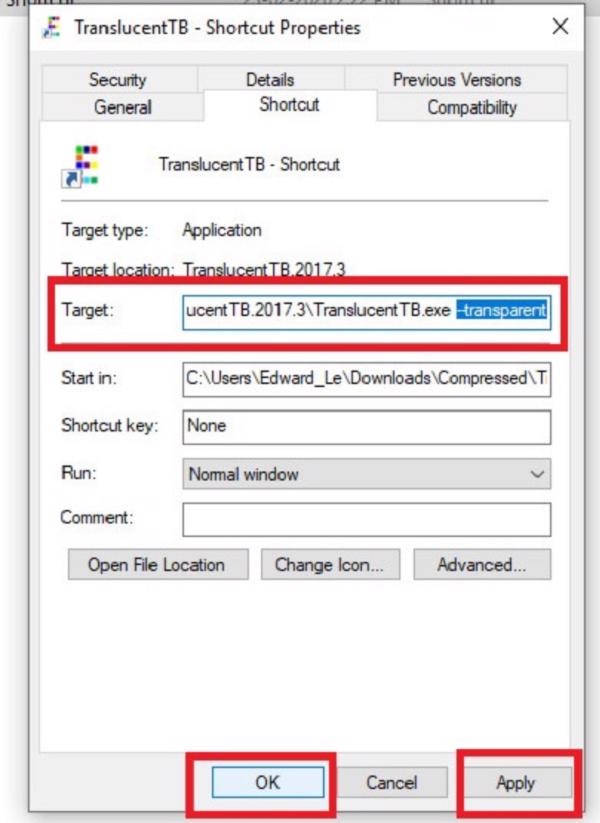 lam trong suot thanh taskbar win 10 dellfcvietnam 15