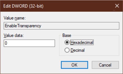 làm trong suốt thanh taskbar win 10