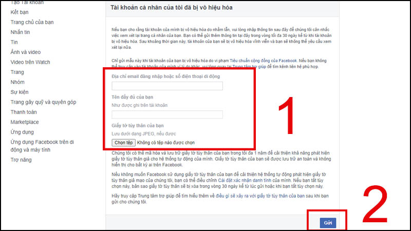 Nguyên nhân và cách khôi phục tài khoản Facebook bị vô hiệu hóa 3 cach mo tai khoan facebook bi vo hieu hoa congngheaz