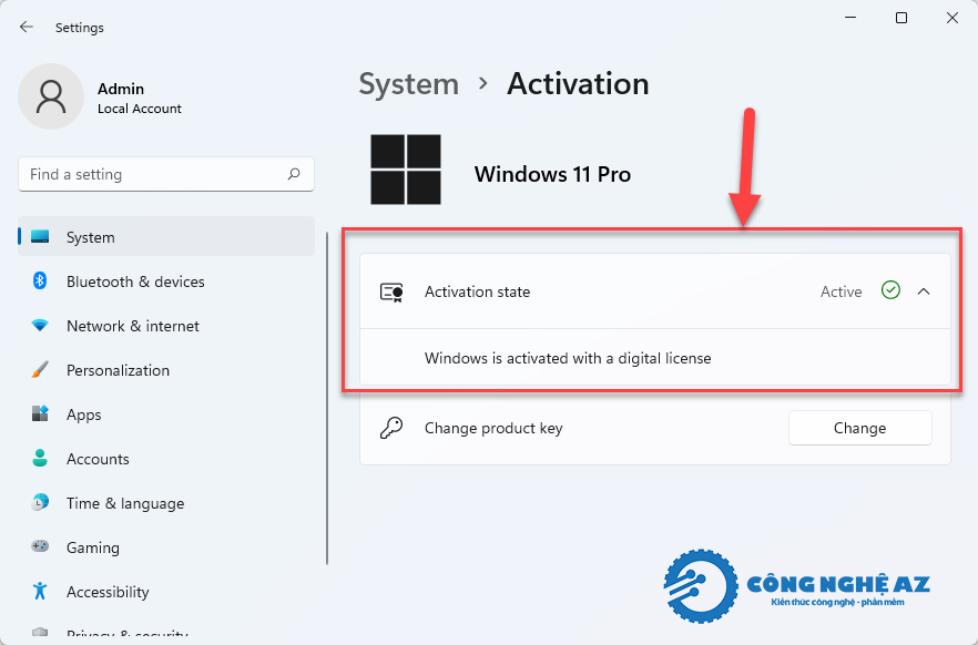 cach kiem tra ban quyen windows 11 congngheaz 1