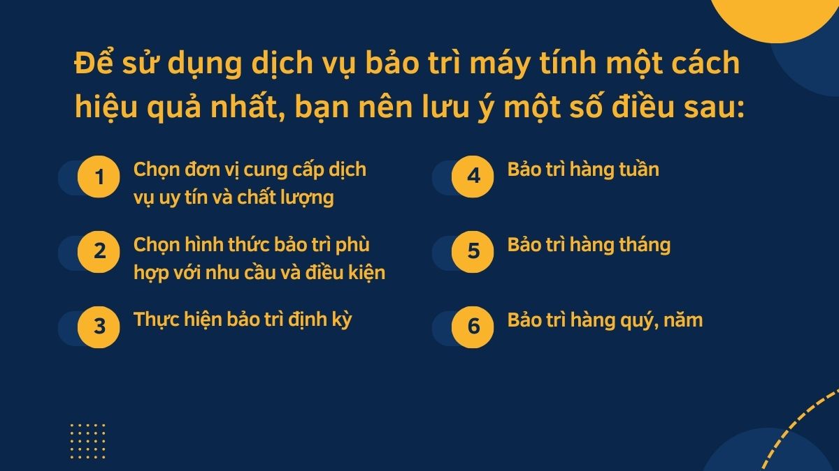 mot so luu y bao tri may tinh