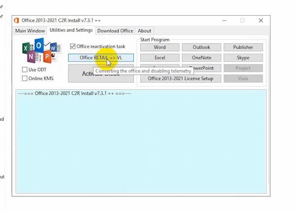 Huong dan active office 2021 bang tool c2r congngheaz