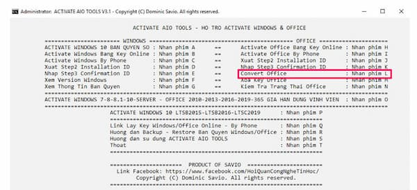 huong dan active office 2021 bang aio tool congngheaz