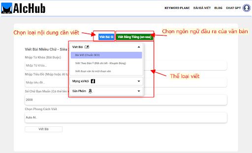 alchub nen tang viet content ai congngheaz 3
